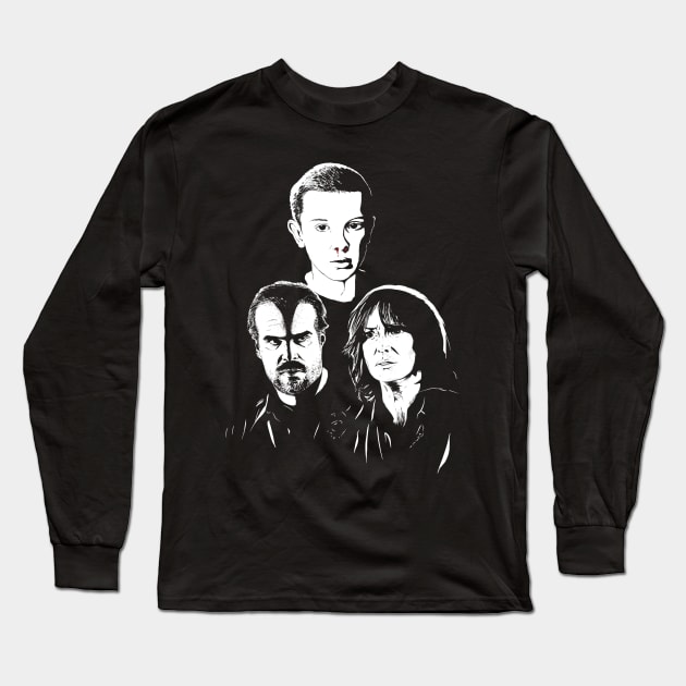 Strange Things In Hawkins Long Sleeve T-Shirt by DuddyInMotion